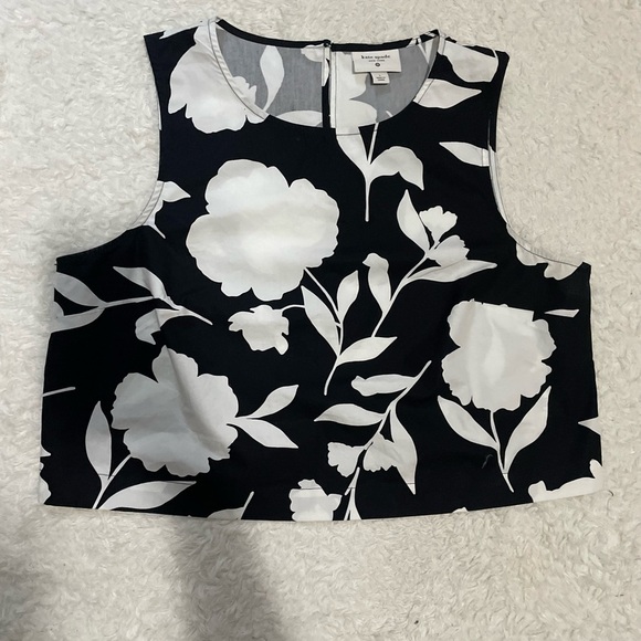Kate Spade X Target Black and White Floral Crop Top - Picture 8 of 10